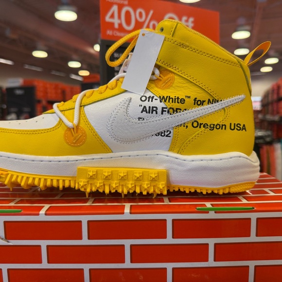 Kids Yellow and White High-Top Sneakers - Picture 11 of 11